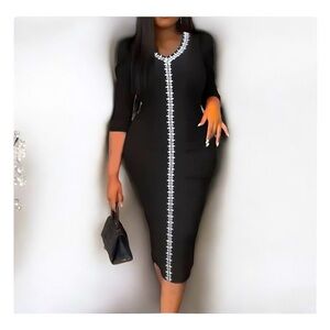 Classic black dress with detail stunning